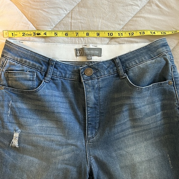 EUC Wit & Wisdom ‘Ab’Solution Raw Hem Slit Straight jeans - Picture 5 of 11